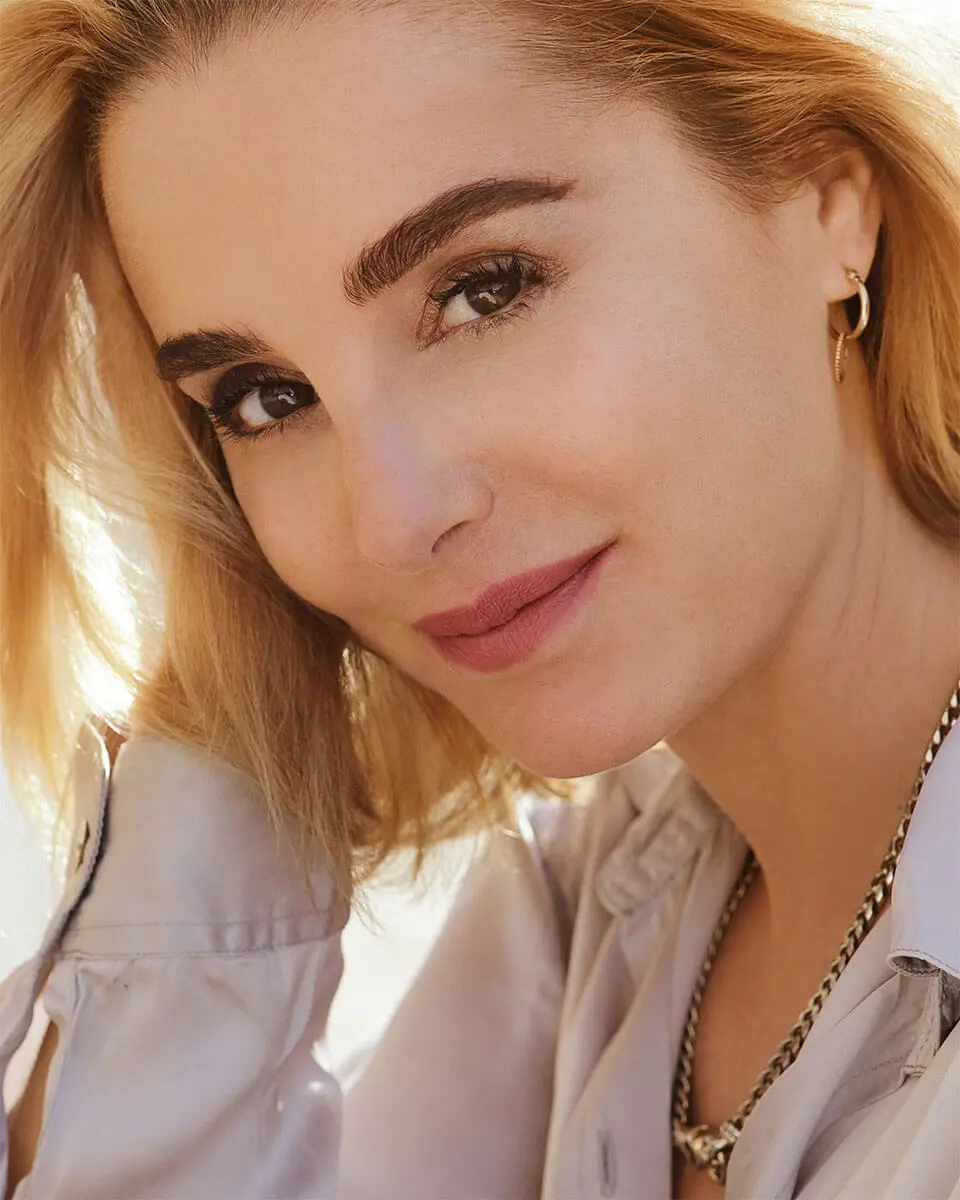 mature woman with short hair smiling