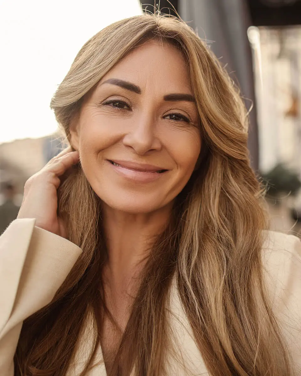 Smiling model